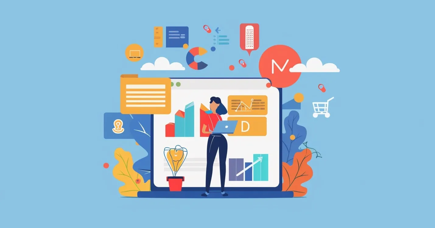 Page web entourée de graphiques et d’outils : l’optimisation on-page