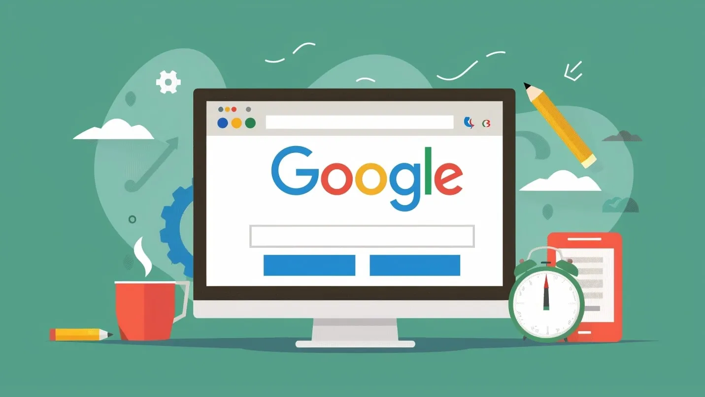 Page de résultats Google affichée sur un écran