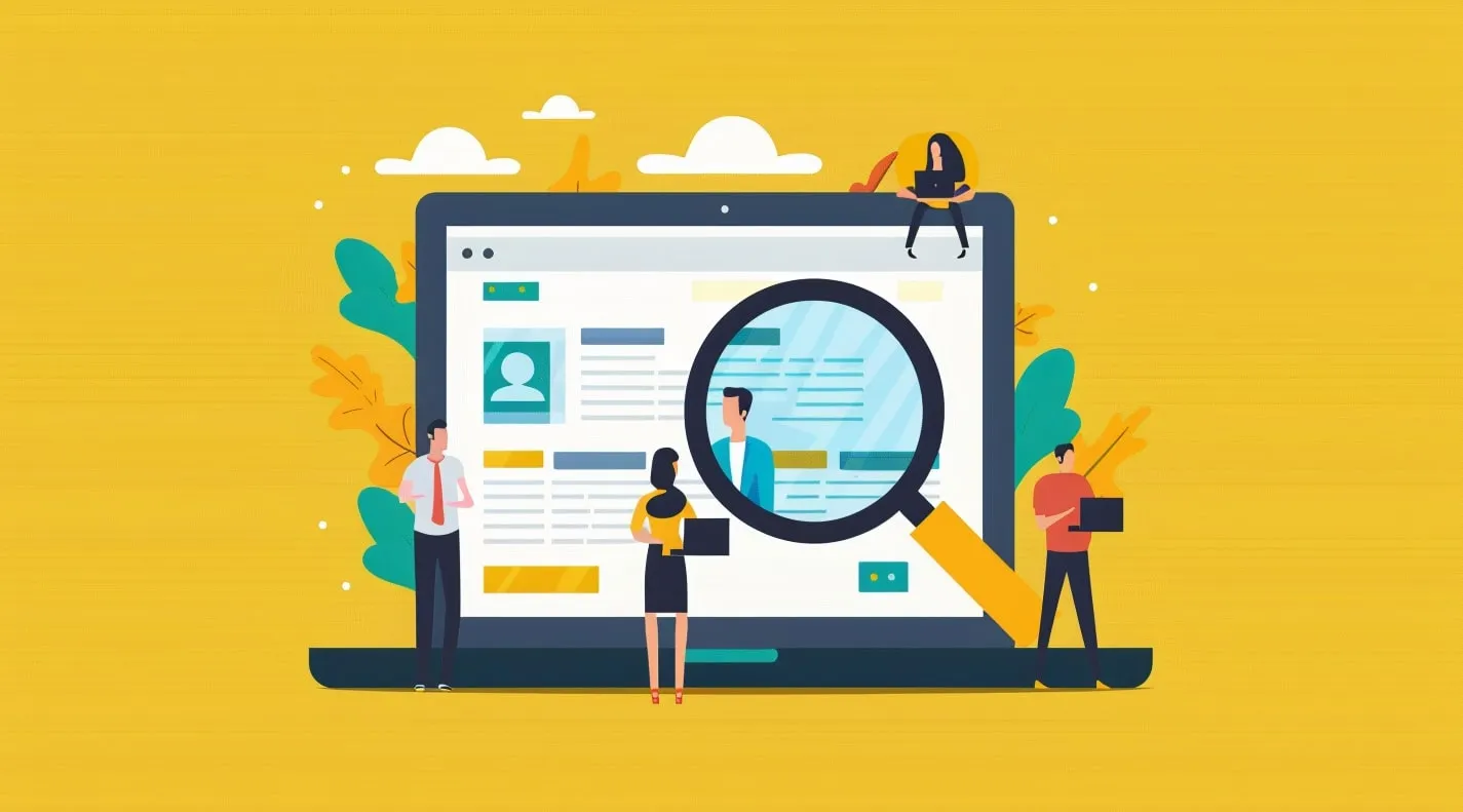 Page web examinée à la loupe pendant un audit