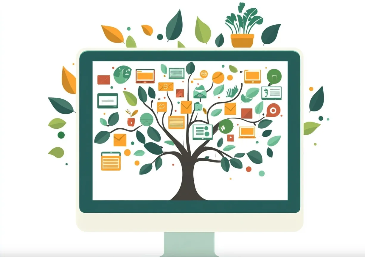 Arborescence d’un site représentée comme un arbre de pages