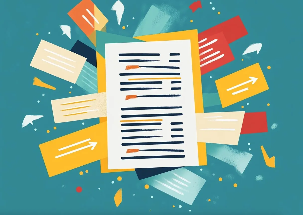 Documents rangés et structurés, prêts à être lus
