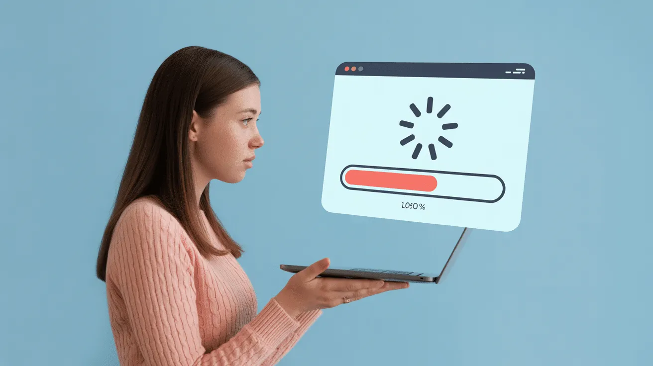 Page qui se charge en un instant sur un ordinateur portable